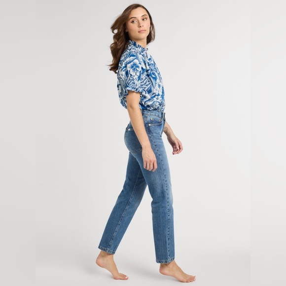 MILLE marni top in blue hibiscus SzXL - Picture 5 of 12